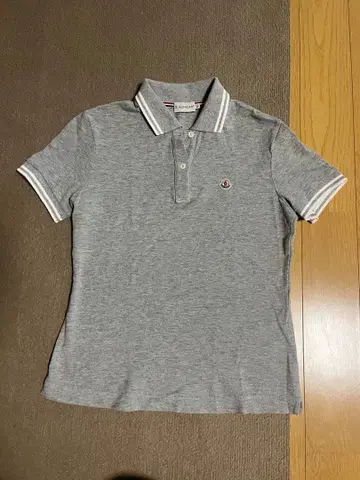 MONCLER 그레이 반팔 피케 셔츠