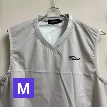 미사용 새상품 타이틀리스트 스트레치 V넥 레인 베스트 그레이