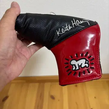 인기 Keith Haring 퍼터용 골프헤드커버 빨간색/블랙
