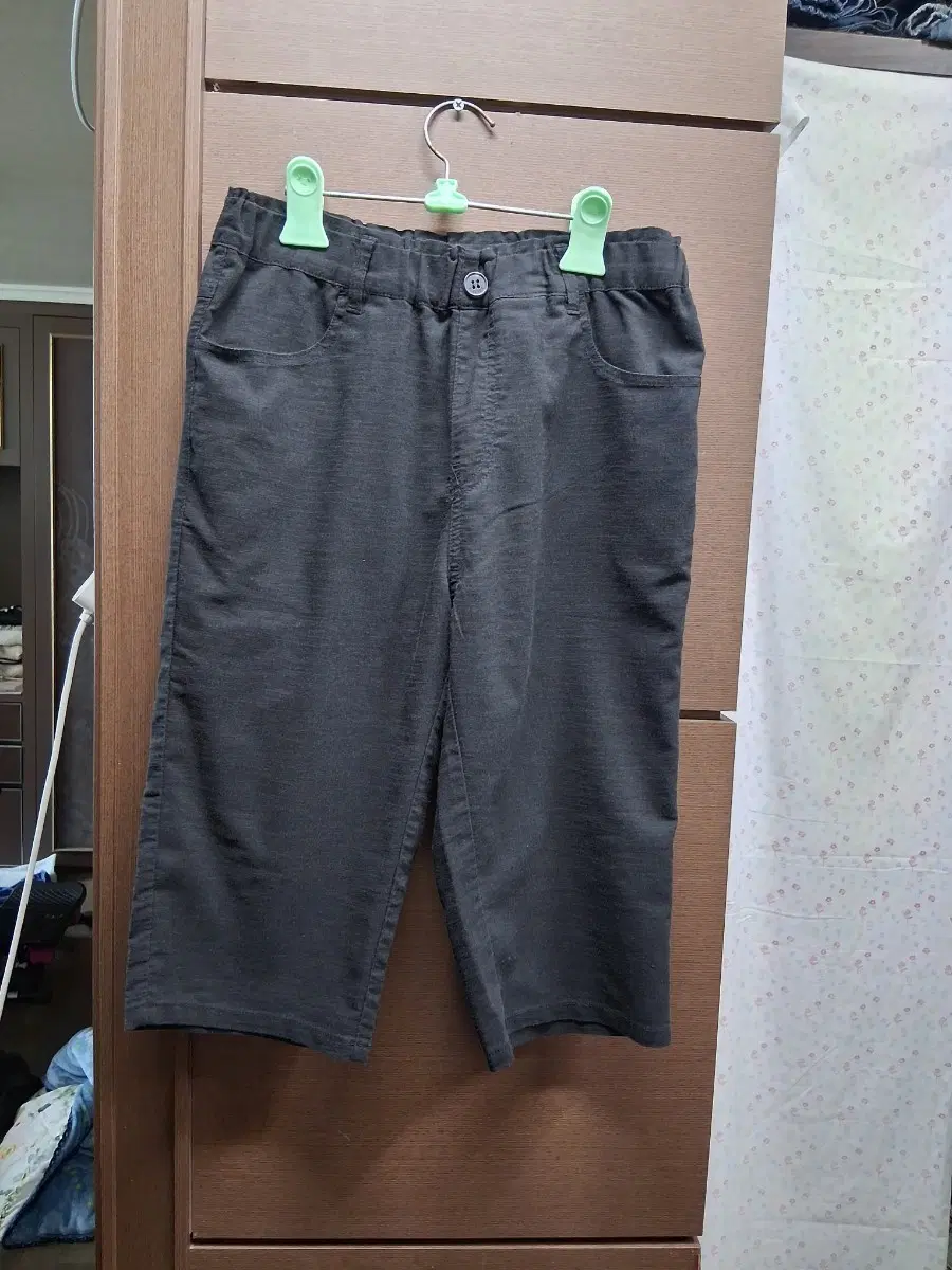 무지 7부 바지 챠콜(165)