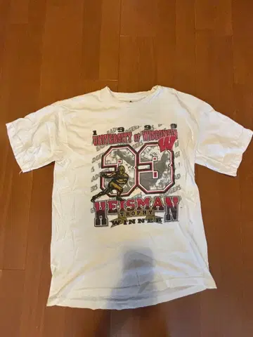 [90s USA제 구제 의류] 위스콘신 대학교 칼리지 미식축구 T셔츠