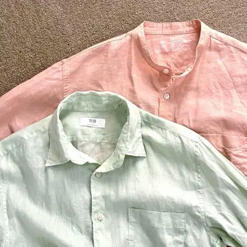 UNIQLO 무인양품 린넨 블렌드 긴팔 셔츠 세트