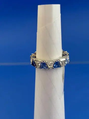 스와로브스키 SWAROVSKI 반지 그라데이션 블루 크리스탈