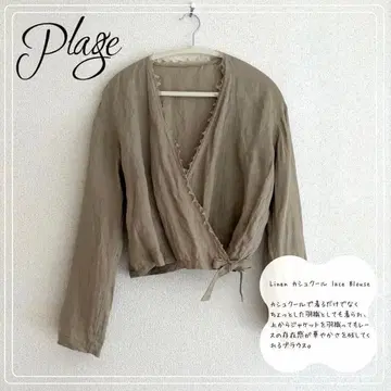 plage Linen 카슈쿨 lace 블라우스 린넨 레이스