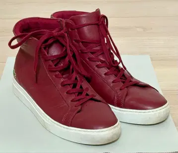 LACOSTE 라코스테 하이컷 스니커즈 가죽 L12.12 28.5cm