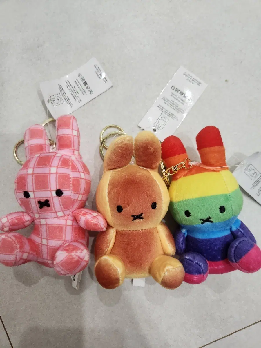 미피 키링 인형 3개 세트 3개 전체