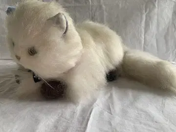 [ AKO craft ] 아코크라프트 쇼와 레트로 봉제 인형 빈티지 화이트 고양이