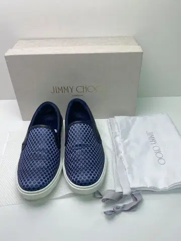 JIMMY CHOO 지미추 스니커즈 슬립온 별 패턴 블루 계열 41