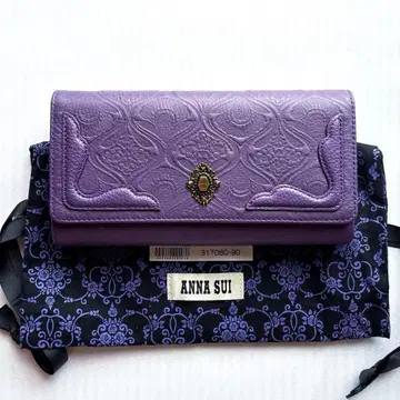 [ 새상품 ] ANNA SUI 안나수이 노바 가마구치 장지갑 보라색 퍼플 완판템