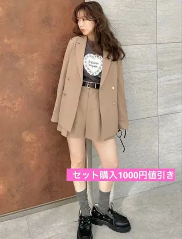 새상품급 LILY BROWN 벨트 세트 숏팬츠