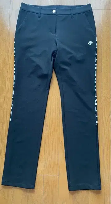 DESCENTE 골프 팬츠 사이드 로고 블랙