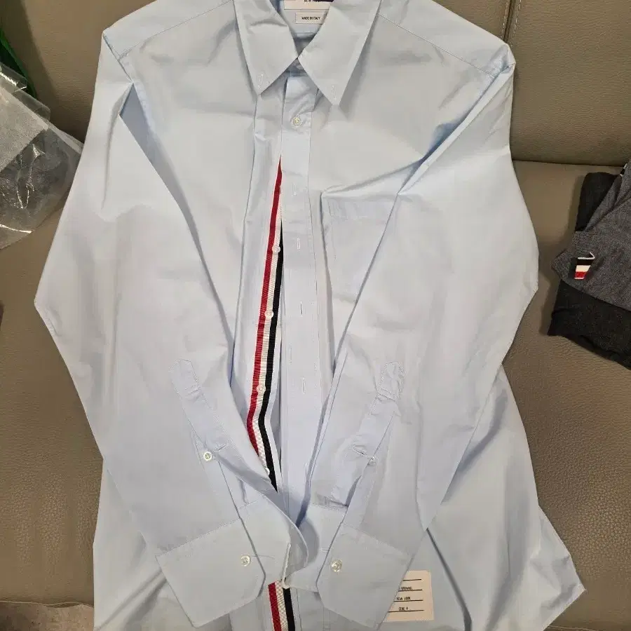 톰브라운 셔츠 포플린 라이트블루 셔츠