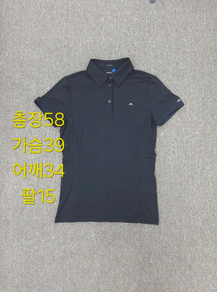 XS 정품 제이린드버그 여성 골프웨어 반팔 카라티 블랙