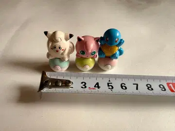 [레트로 레어] 포켓몬 스탬프 피규어 3개 세트 삐삐 푸딩 꼬부기