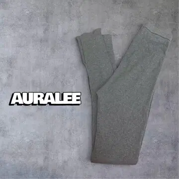 오라리 AURALEE 리브 레깅스 슬릿 그레이