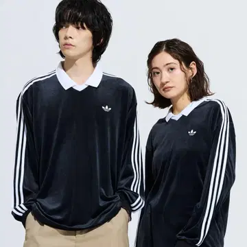 벨로아 긴팔 피케 셔츠 / adidas Originals