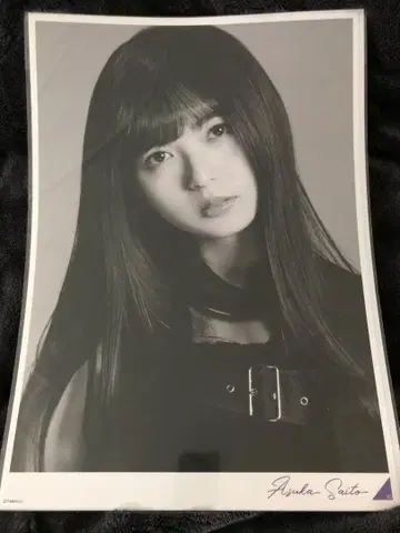 사이토 아스카 개별 A3 정전기 흡착 포스터 2장 세트 / 흑백 포트레이트