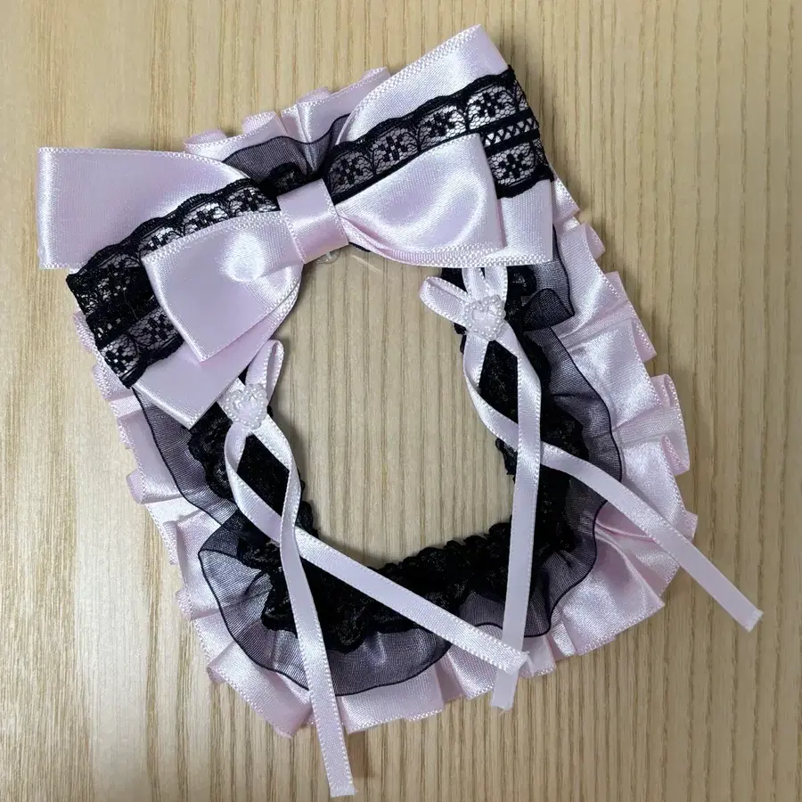 레이스 탑꾸 탑로더 지뢰계st 블랙 핑크 리본 포카홀더 포토카드홀더