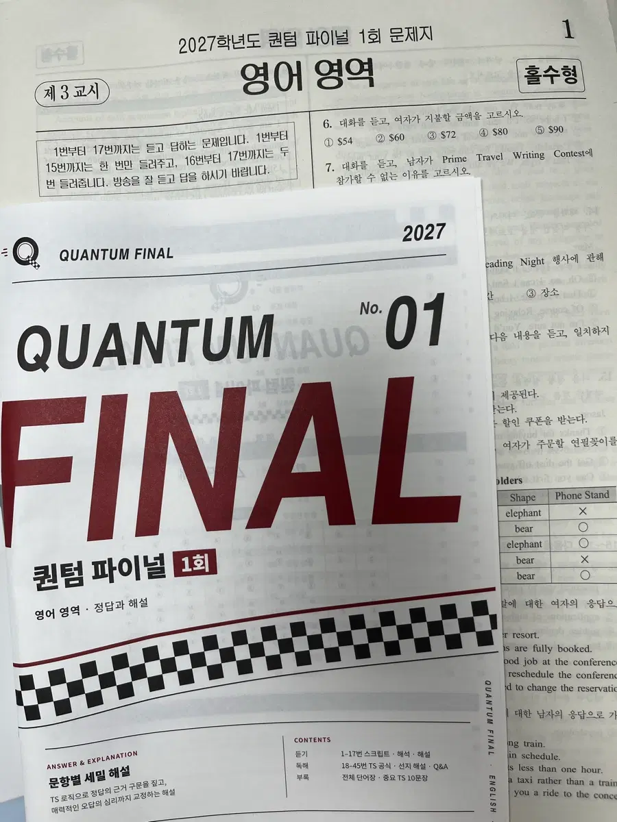 2027 시대인재 영어 한세빈 퀀텀 모의고사 파이널 주간지 오디세이 시즌2,3