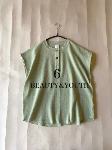 6 BEAUTY&YOUTH 헨리넥 프렌치 슬리브 썸머 니트