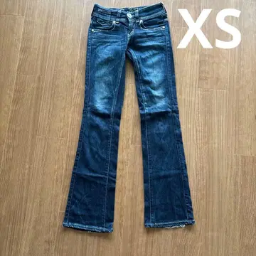 [ Y2K ] SOMETHING 로우라이즈 부츠컷 데님 XS