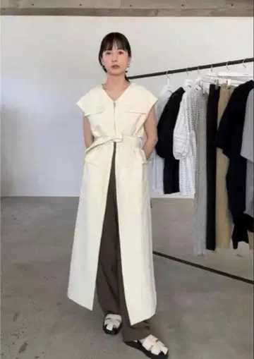 CLANE 2WAY POCKET DESIGN ZIP ONEPIECE