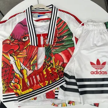 레어 adidas x 리타 오라 콜라보 드래곤 패턴 셋업