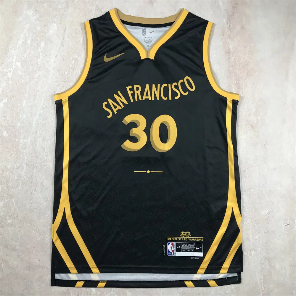 스티븐 커리 NBA 농구 유니폼 24종 브레이브스 30호 블랙시티