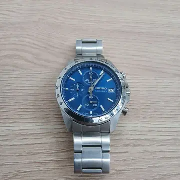 SEIKO 크로노그래프 남성용 손목시계 블루 다이얼