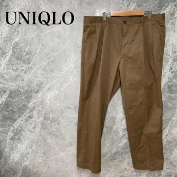 UNIQLO 유니클로 남성용 3XL 브라운 치노 팬츠 루즈핏