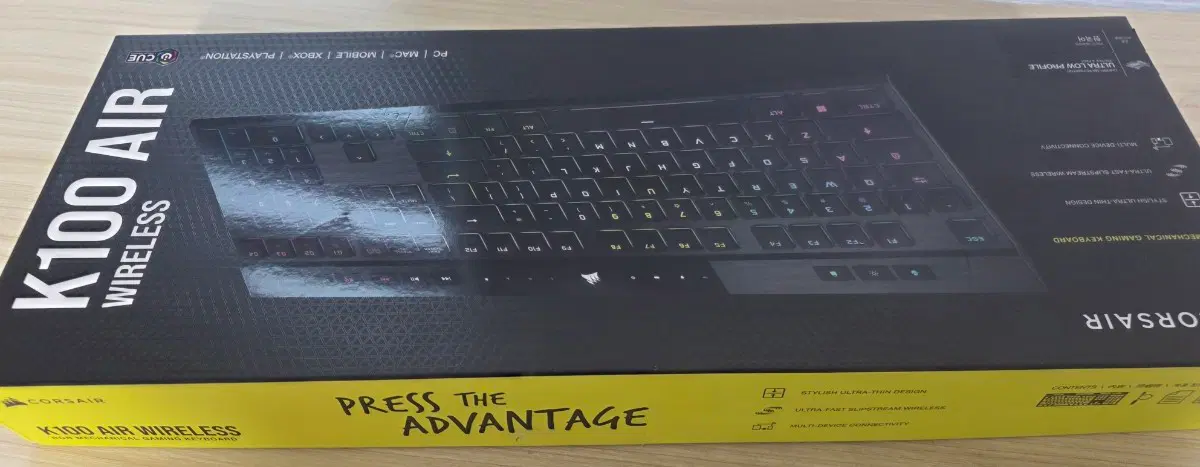51%반값  커세어 K100 AIR WIRELESS RGB Ultra Low Profile 유,무선키보드