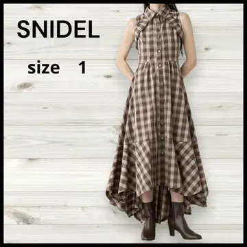 SNIDEL 스나이델 이레헴 셔츠 원피스 체크 1