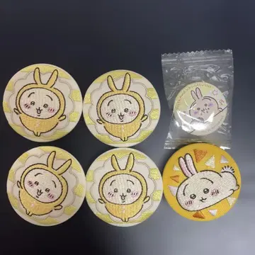 치이카와 자수 캔뱃지 캔뱃지 토끼 6개
