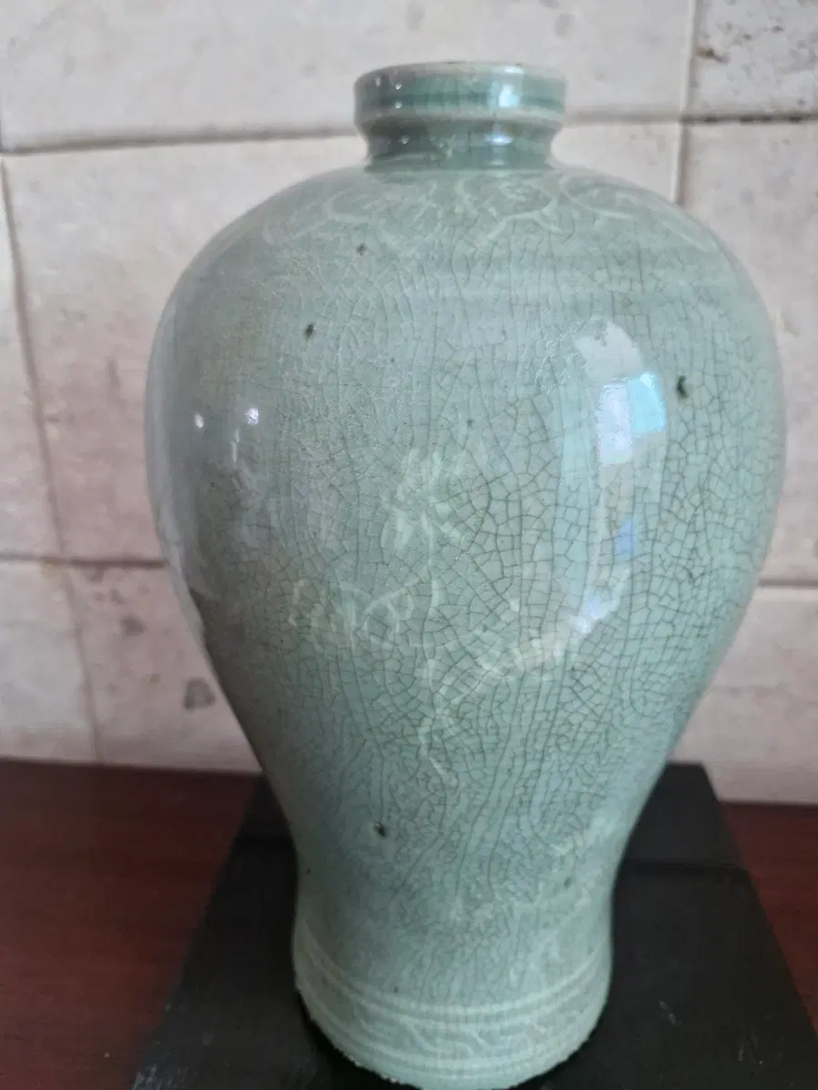 북한 도자기 운학문 도자기 장작가마