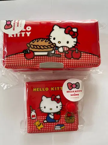 HELLO KITTY x 3COINS 지갑풍 메모지 필통풍 소품함 세트