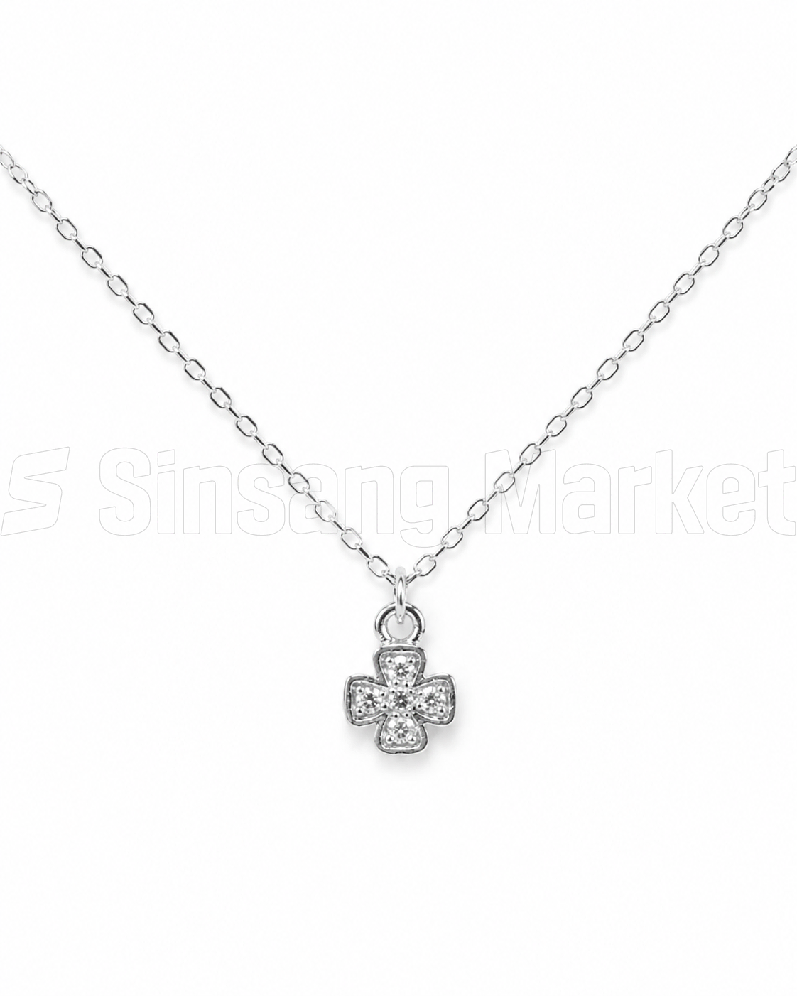 [빠른발송] 모이사나이트 미니묵주 여성 은목걸이 silver925 nec