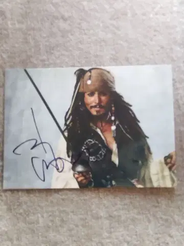 조니 뎁 Johnny Depp 친필 사인 포함 사진