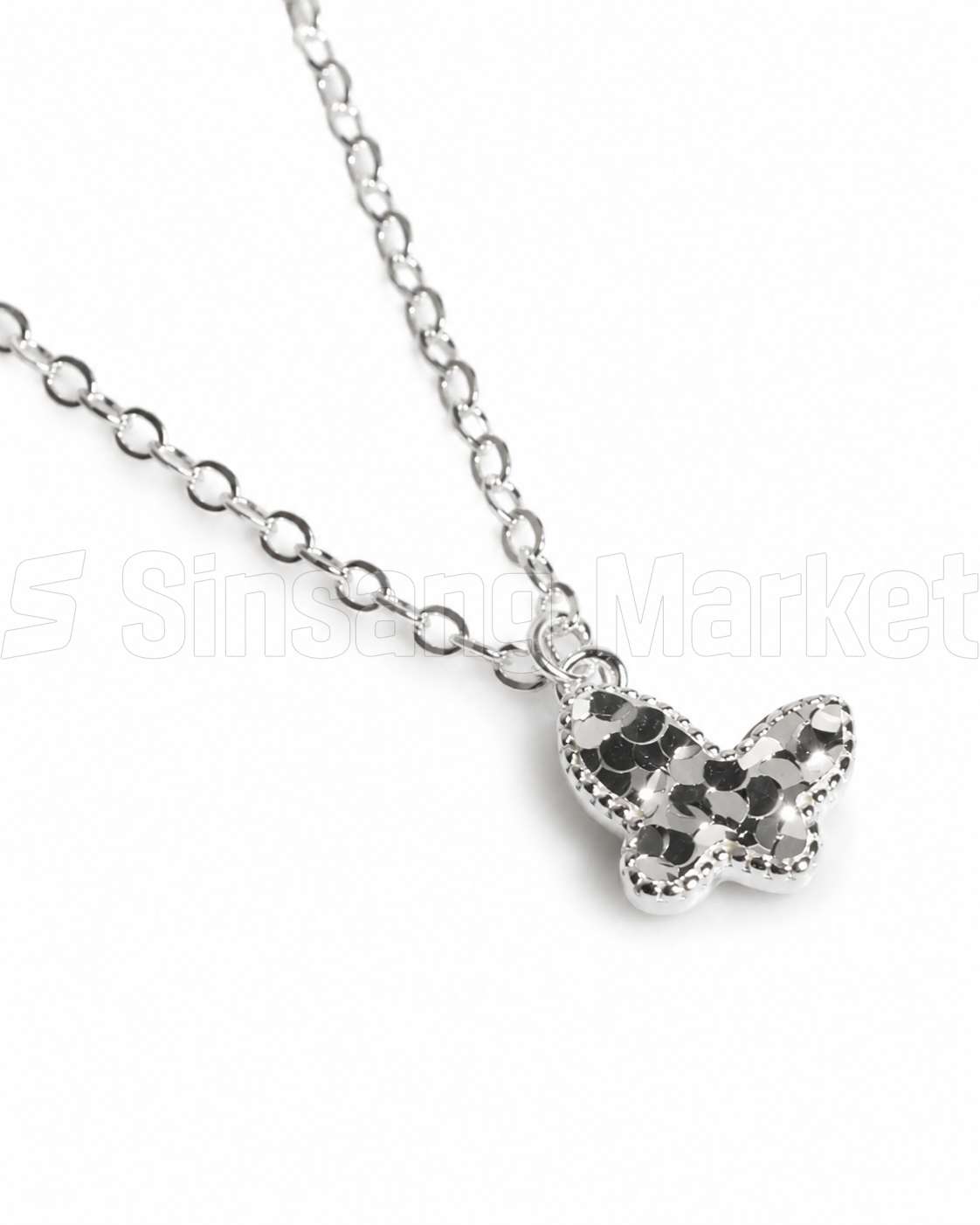 [빠른발송] 나비 커팅 목걸이 실버925 necklace silver92