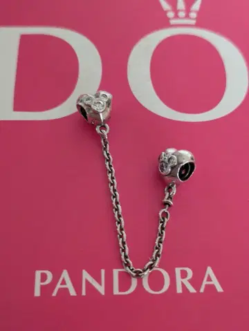 PANDORA 미키 앤 미니 참 세이프티 체인