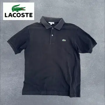 [ LACOSTE ] 라코스테 반팔 피케 셔츠 black L1212 자수 로고