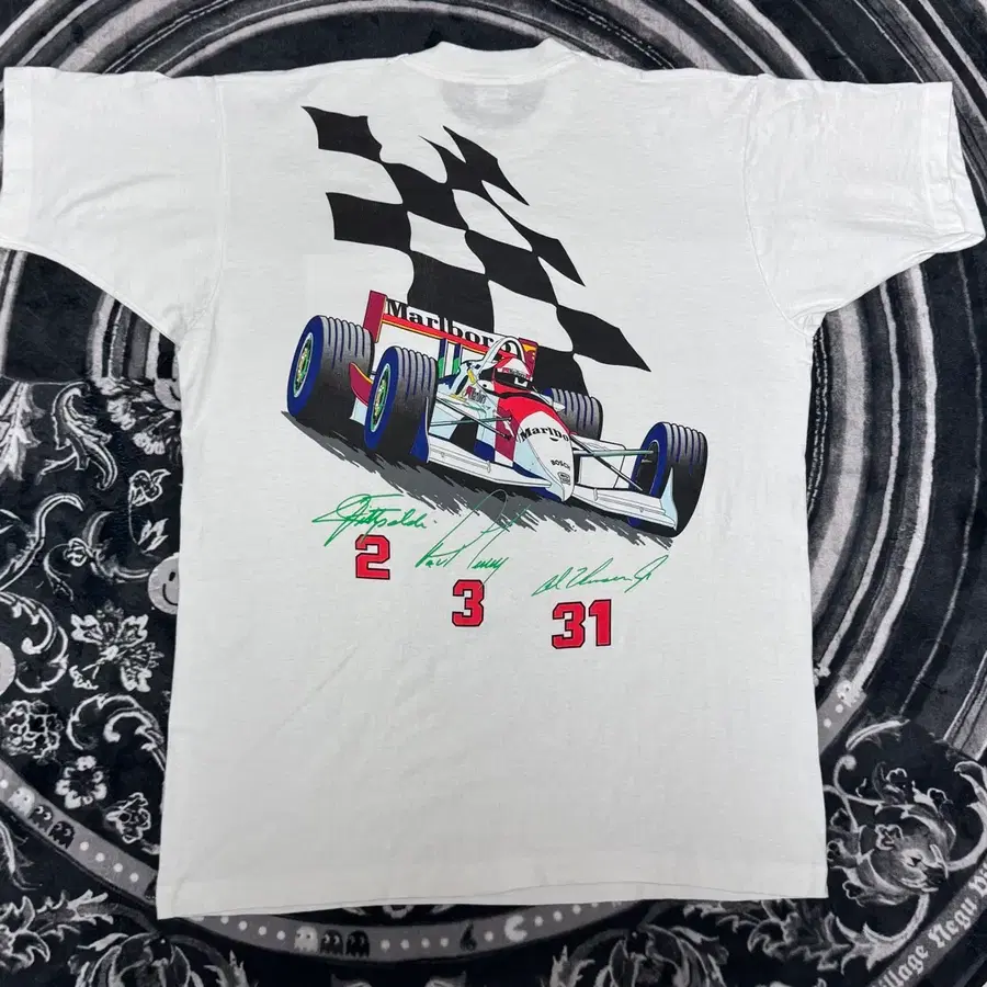 (XL) 90s 빈티지 말보로 프로모 레이싱 반팔 티셔츠