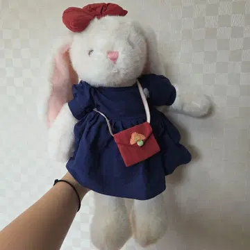마녀 배달부 키키 키키풍 토끼 봉제 인형 드레스 미니백 포함