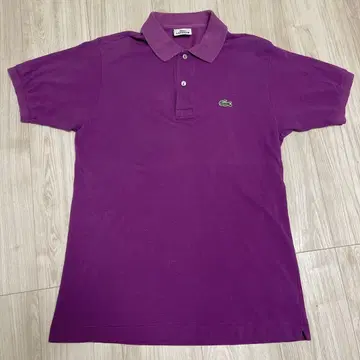 LACOSTE 라코스테 반팔 피케 셔츠 사이즈 3 퍼플 악어 로고 카노코