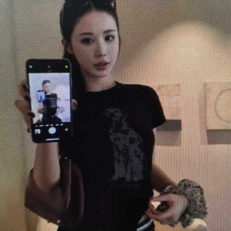 (해외배송)달마시안 프린팅 블랙 반팔 티셔츠