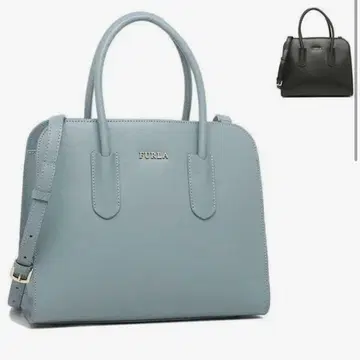 새상품급 FURLA 핸드백 블루 꽃 참 포함