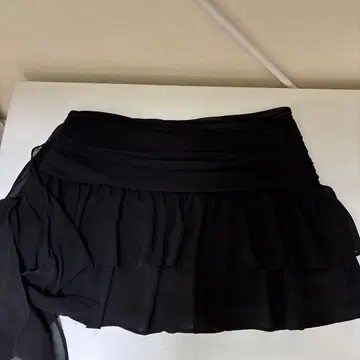 ZARA 블랙 미니 스커트 플레어 쉬폰