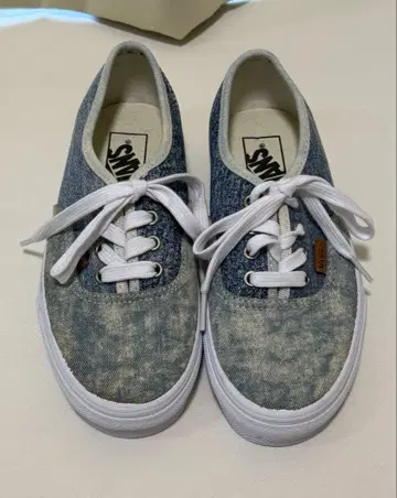 [ 미사용 새상품 ] VANS 스니커즈 데님 케미컬 워시 23cm
