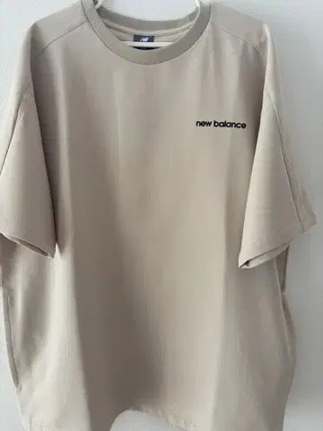 New Balance 남성용 반팔 T셔츠 베이지 L 사이즈