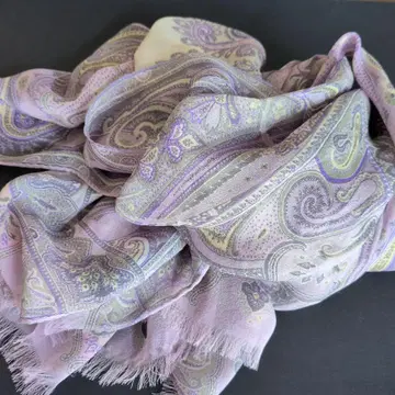 ETRO 에트로 페이즐리 무늬 스톨 실크 100%