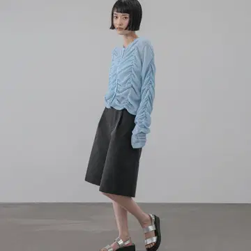 버뮤다 팬츠 새상품 숏팬츠 M 여성용 블랙 하프 팬츠